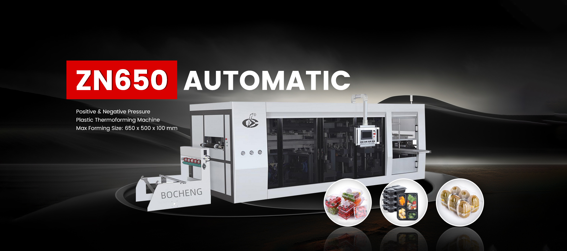 3-Stations ZN650 Plastic Thermoformer
