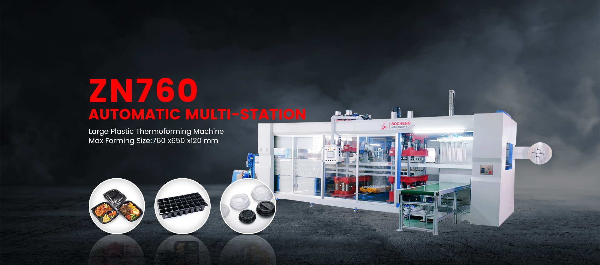 4-Stations ZN750 Plastic Thermoformer