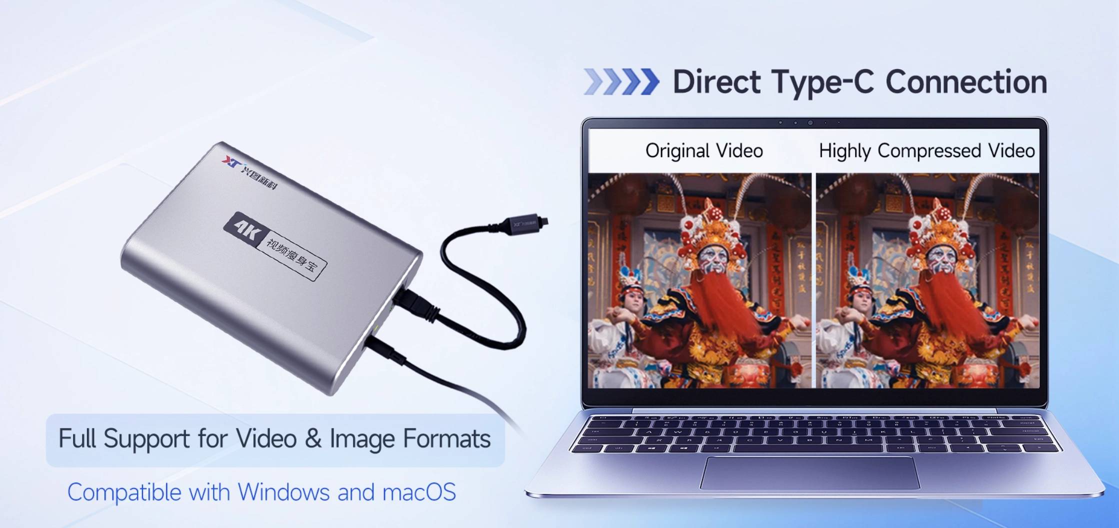 Video Slimmer Pro : Type-C Plug & Play · Fast, Near-Lossless Compression, A High-Efficiency Workstation — Right in Your Pocket