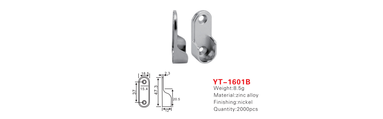 Wardrobe Support Tube Holder YT-1601b Nickelizing9yf