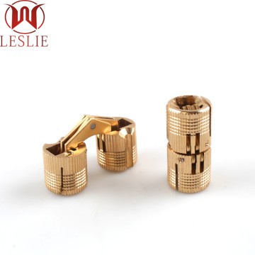 Brass concealed micro hinge