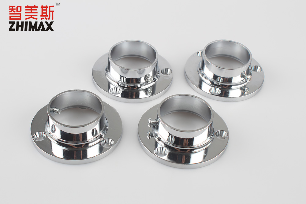 Zinc Alloy Closet Rod Bracket Flange Holder: Small Accessory for Big Stability