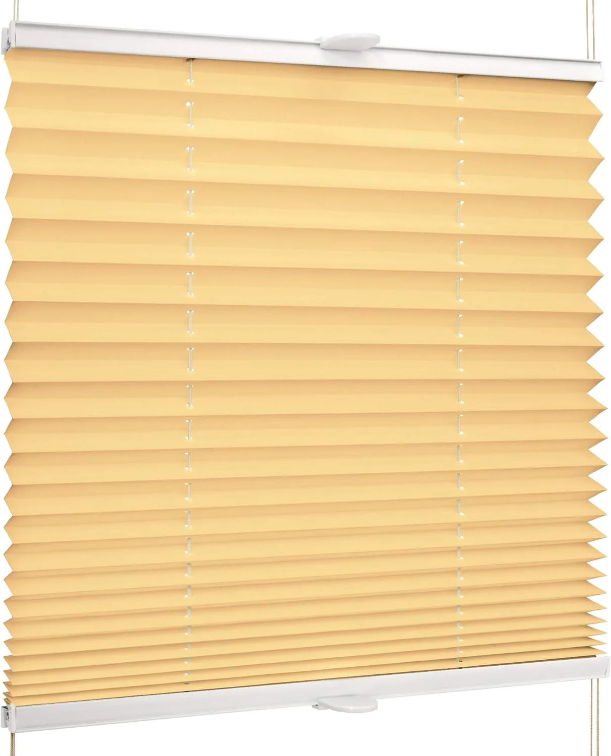 Clamp Temporary Pleated Paper Shade Self-adhesive  Pleated Plisse Blinds Folding curtains Easy fix without drilling
