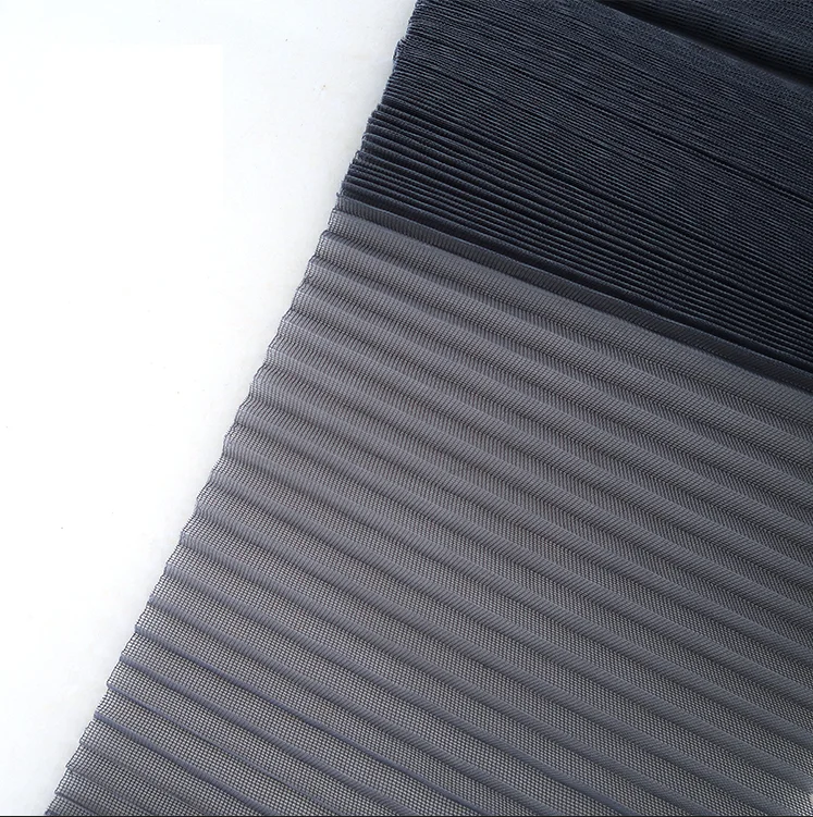 Polyester folding Plisse Mosquito Insect Screen Pleated Mesh Net For Window Doors