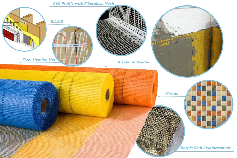100g 5x5mm white glass fiber reinforcement mesh for rendering