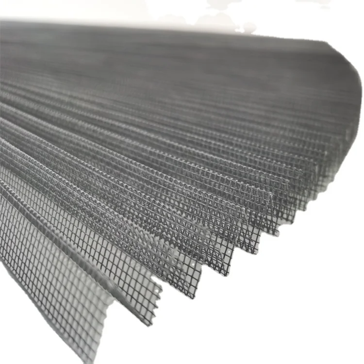 Sliding door and windows polyester plisse pleated folded mosquito net fly screen mesh