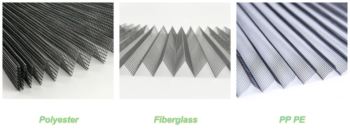 16x16 Mesh 2.2m x 30m Grey Polyester Retractable Pleated Fly Screens