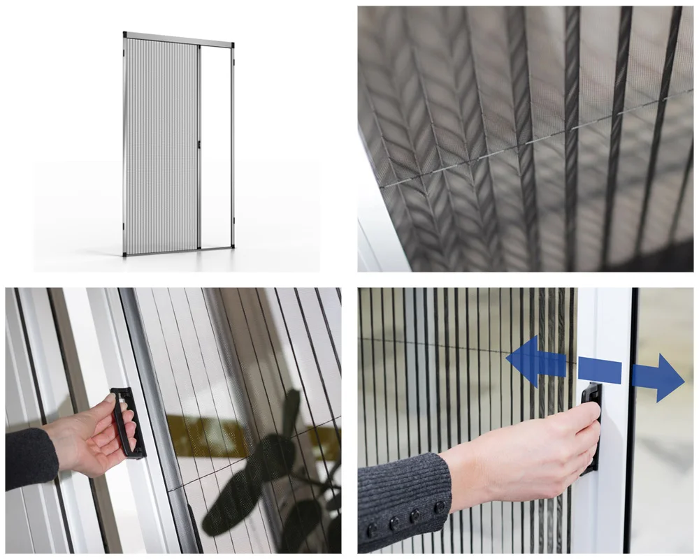 16x16 Mesh 2.2m x 30m Grey Polyester Retractable Pleated Fly Screens