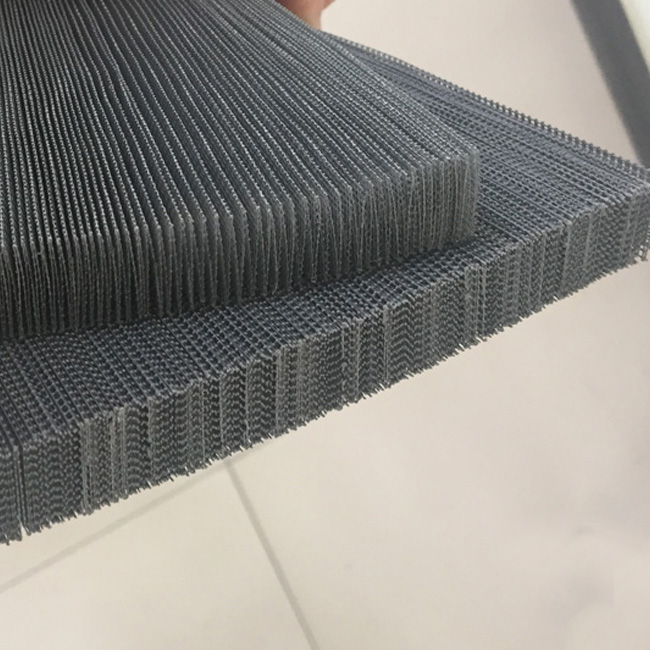3.0m x 30m 20x20 Mesh 18mm Pleats Height grey polyester pleated screen