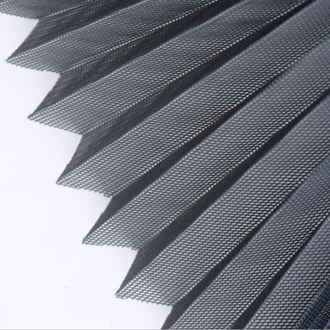 Polyester pleated mesh for window with aluminum frame sliding door folding retractable mesh Fly Screen Insect Mesh