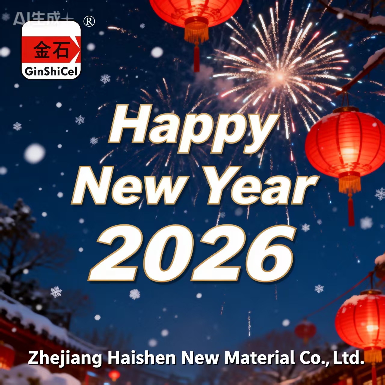 New Year Greeting from Zhejiang Haishen New Materials Co., Ltd. to Global Customers on New Year's Day 2026