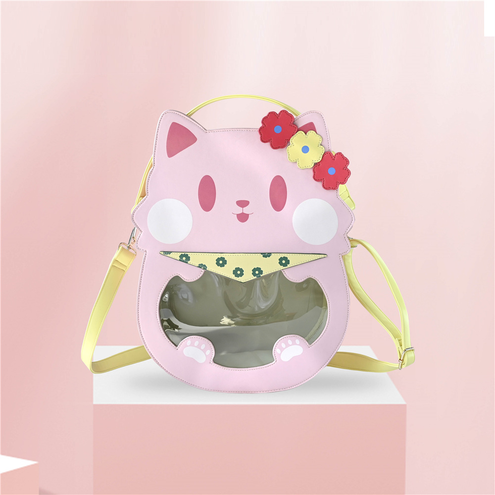 Custom Design Made Cosplay Girls Pvc Window Backpack Cartoon Cat Ita Ba (8)9z8
