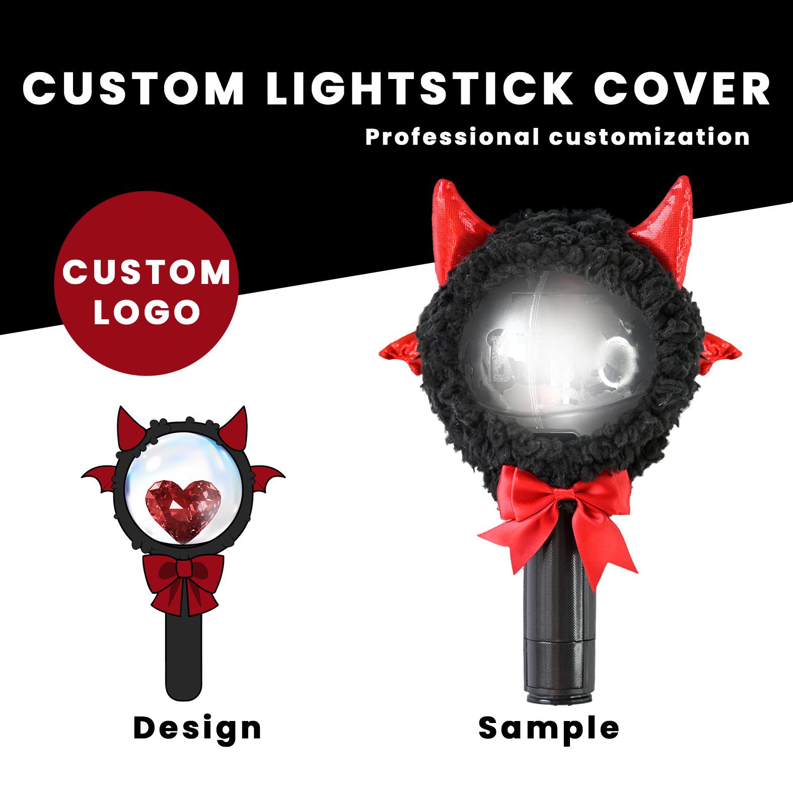 Пользовательские Защитный Чехол Лампы Для Kpop Lightstick Плюшевая Крышка