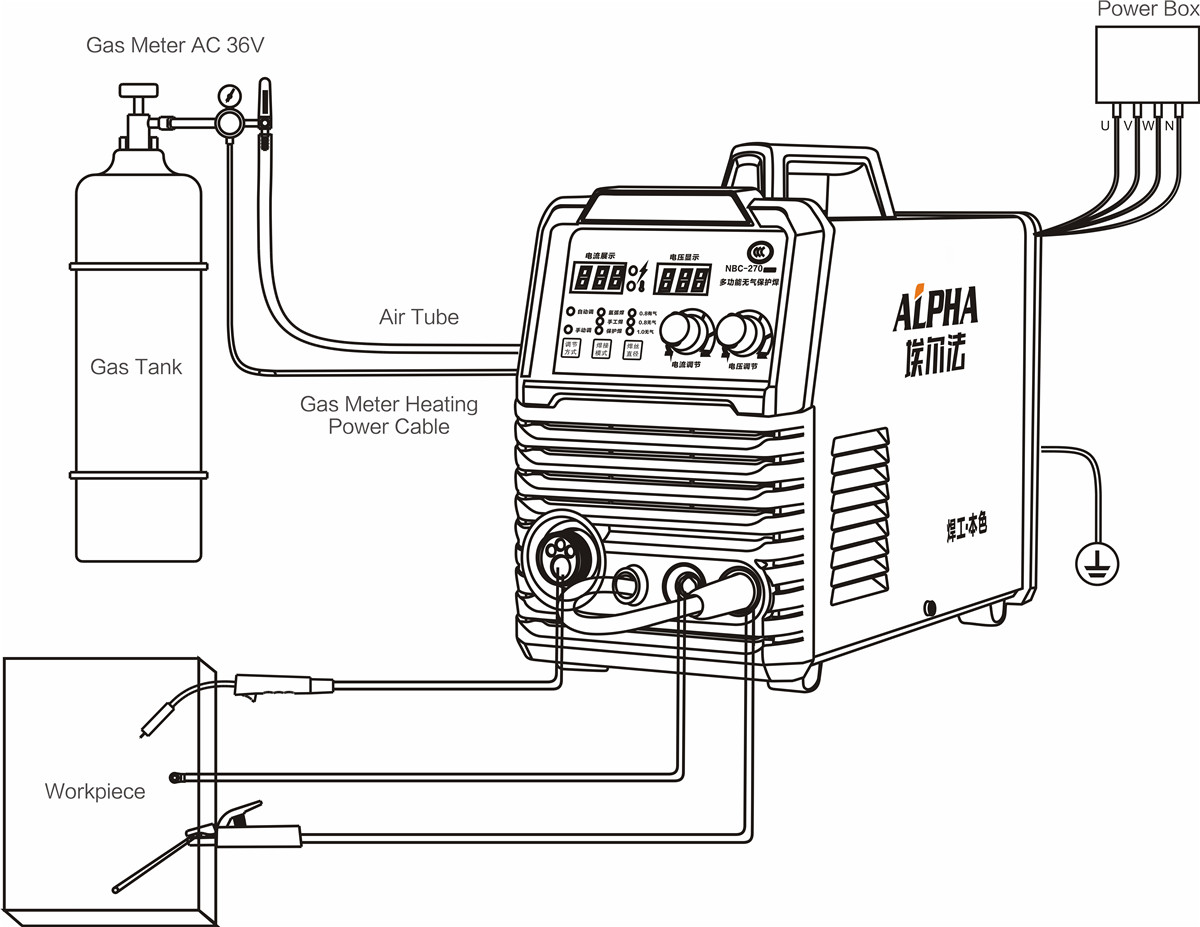 Mesin Las Inverter MMA 200A Portabel Las MIG 180A Tanpa Gas 02db3