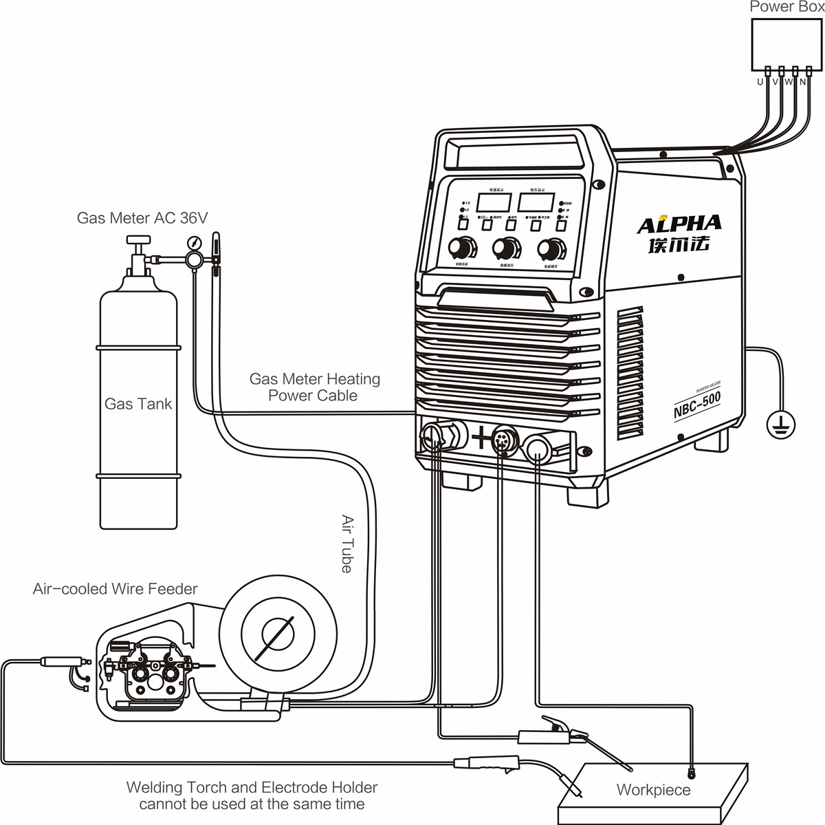 Tách mô-đun 350A MIG IGBT Máy hàn được bảo vệ bằng khí 500A02nwq