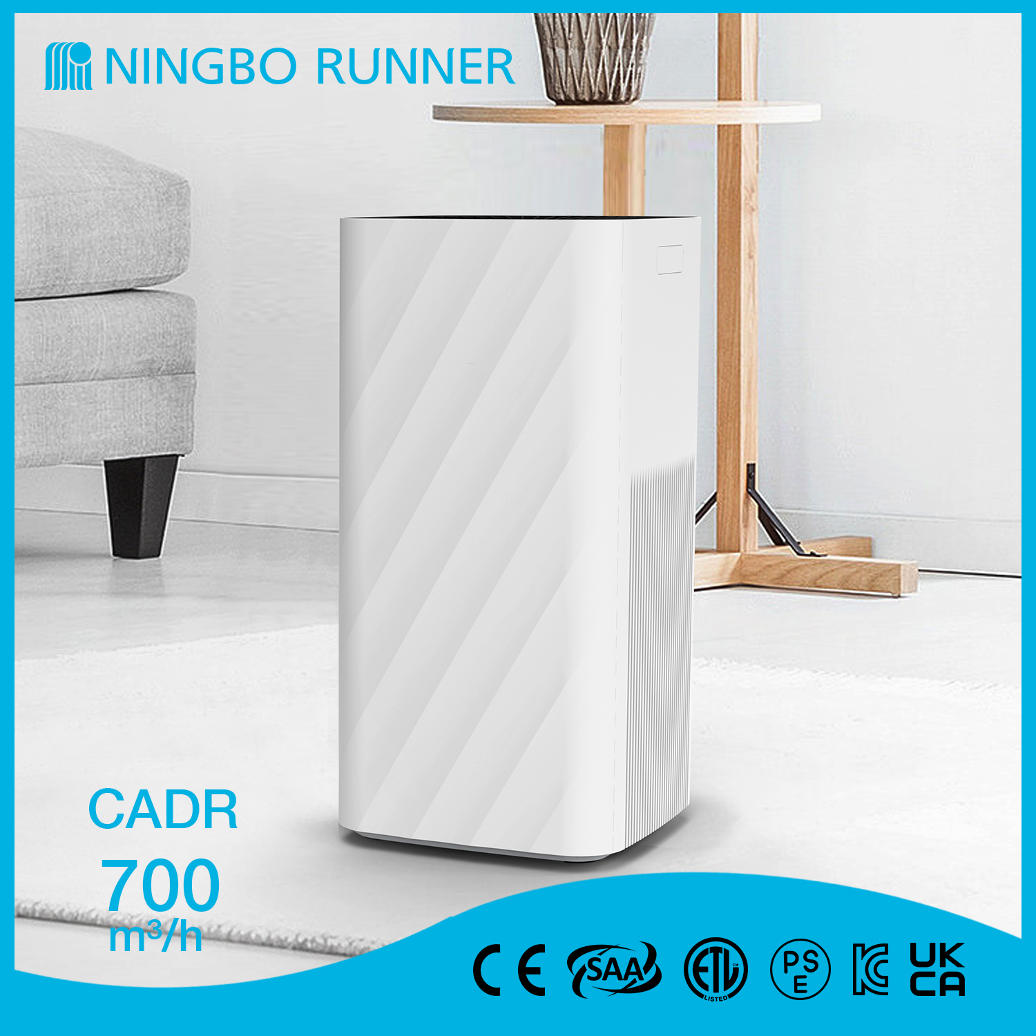 High Efficiency H13 HEPA Filter Home Air Purifier with UV...