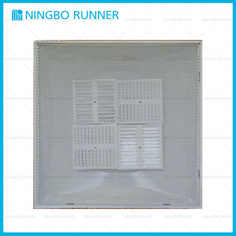 C T Bar Steel Perforated Return with Fixed Collar White C...
