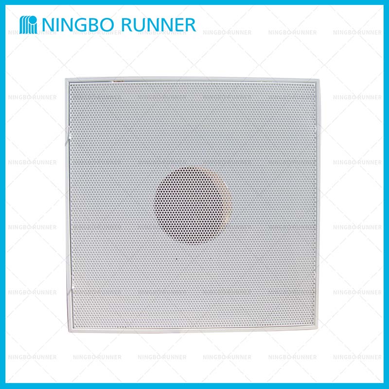 C T Bar Steel Perforated Return with Fixed Collar White C...