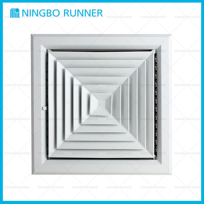 Steel Diffuser Removable Square Ceiling Diffuser with Dam...