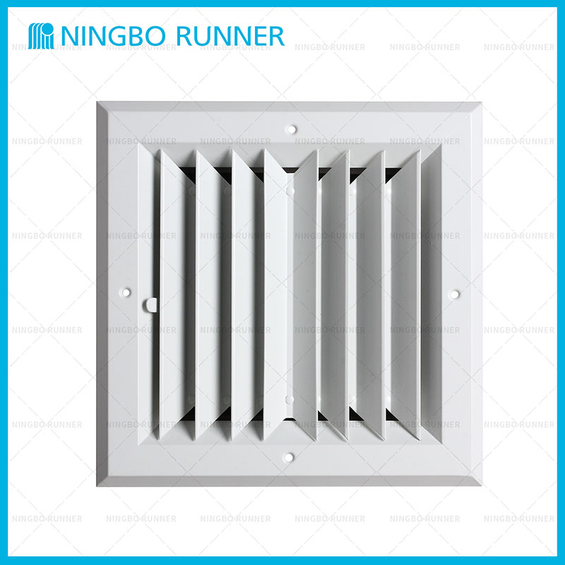 Aluminum Square Ceiling Diffuser-2-Way-White