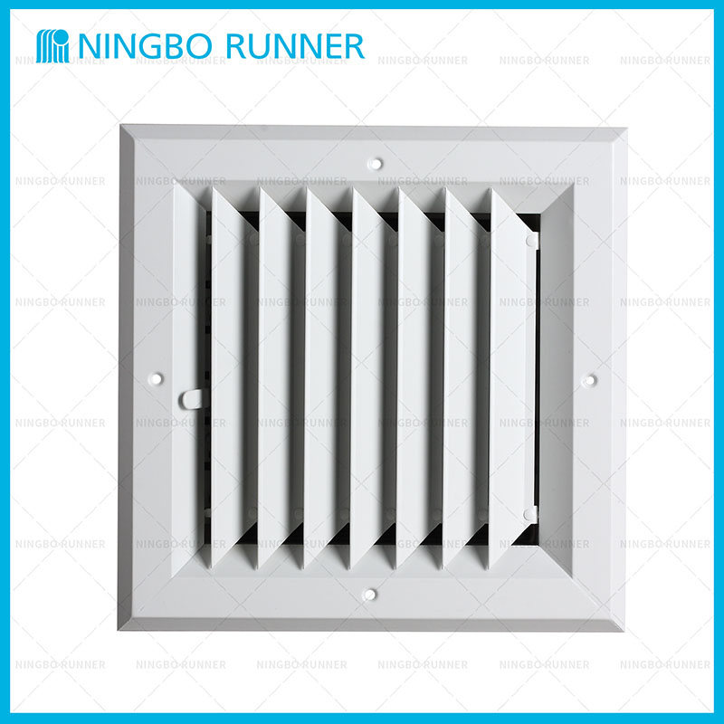 Aluminum Square Ceiling Diffuser- 1-Way-White