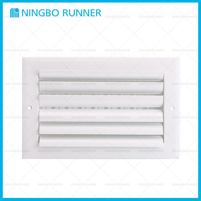 Aluminum Curved Blade Adjustable Register 2-Way-with Damp...