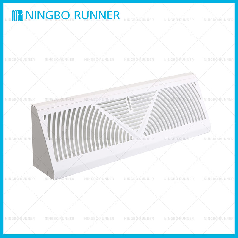 Steel Baseboard Return Air Grille White and Brown 15inch ...