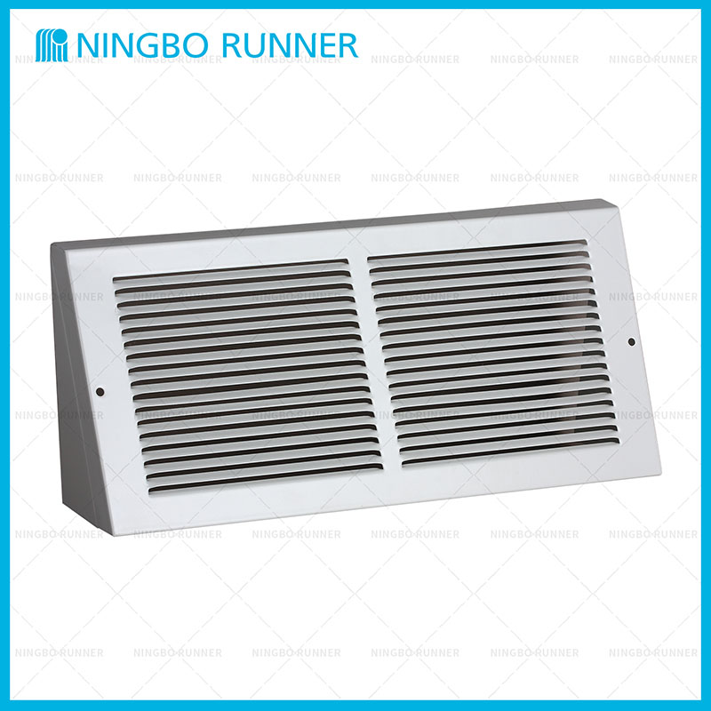 Steel Baseboard Register White