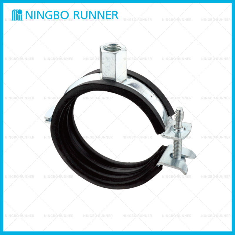 Quick Locking Pipe Clamp with Rubber