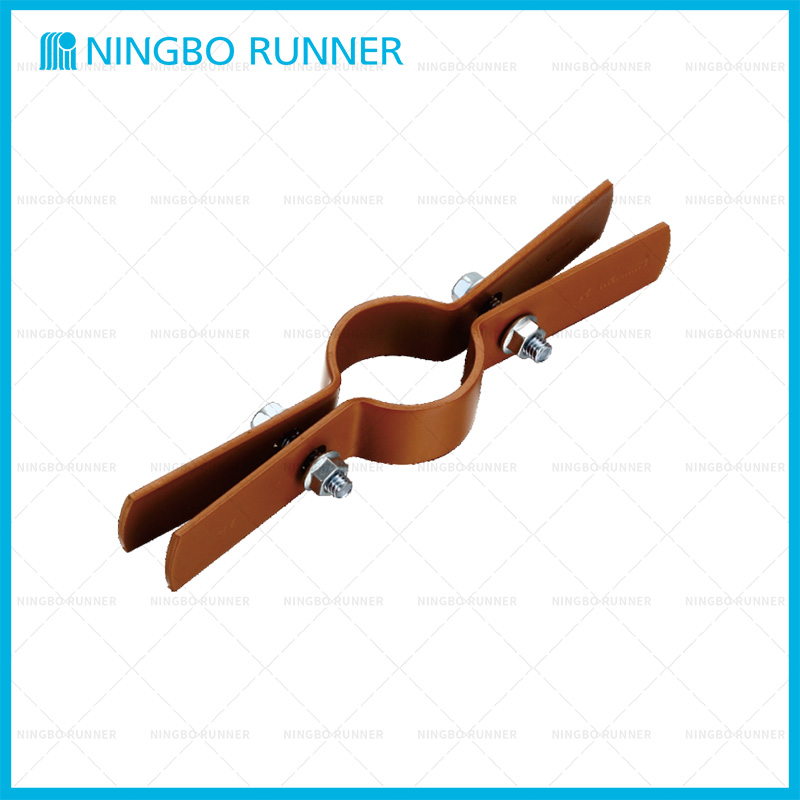 Copper Colored Steel Riser Clamp for Copper Tubing