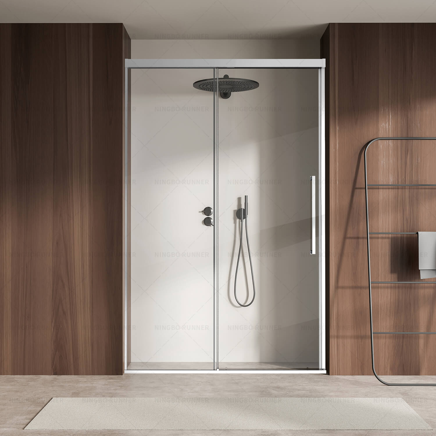 Stylish shower door chrome with invisible rollers can be ...