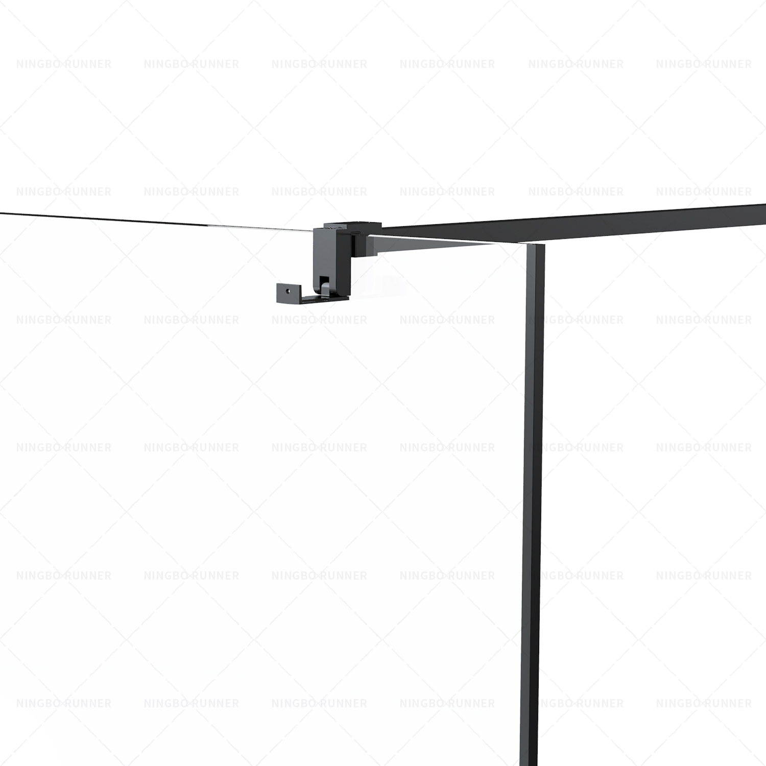 New walkin Italian shower with shelf and hook and towel rail