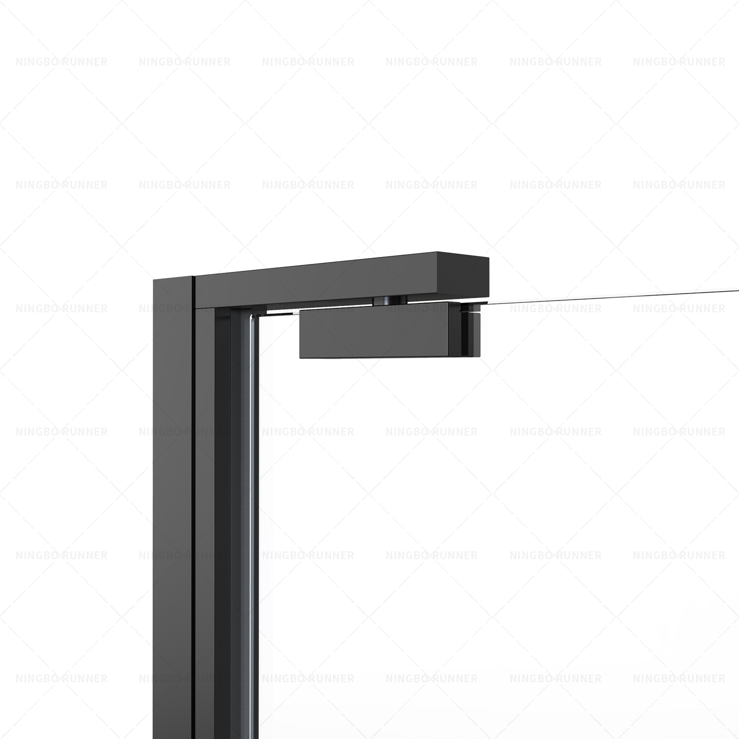 Frameless shower enclosure free entry with designer pivot...