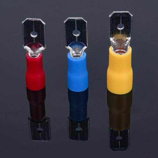 PVC insulated male spade connector, versatile, durable, reliable