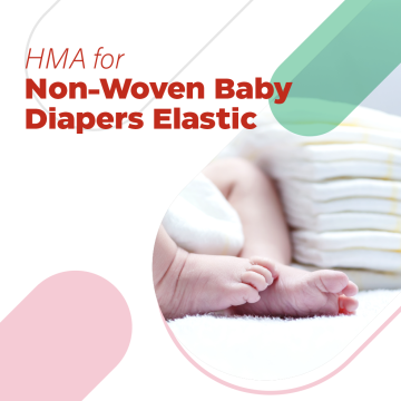Non-woven baby diapers elastic hot melt adhesive