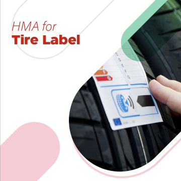 Tire label hot melt adhesive