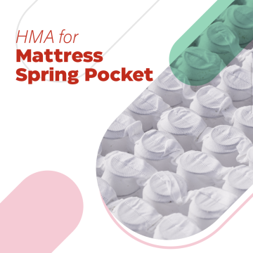 Mattress spring pocket hot melt adhesive