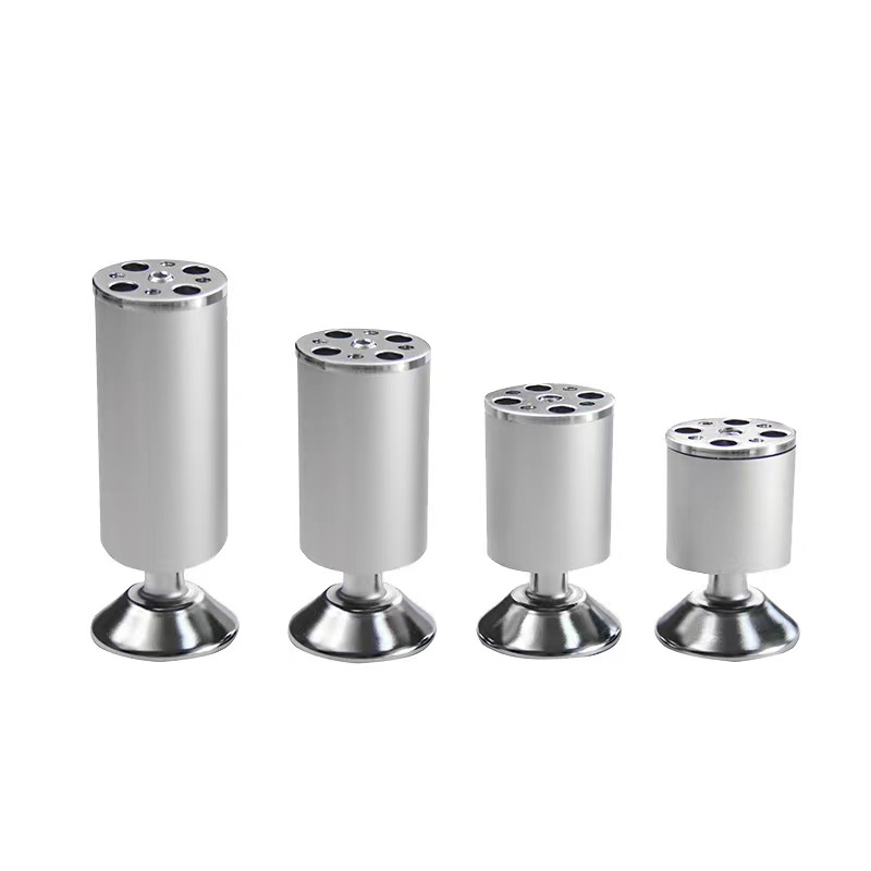 Round luxury legs, aluminum cabinet legs, sofa legs, furniture legs, aluminum adjustable legs, glass coffee table cabinet legs, table legs, horn cabinet legs