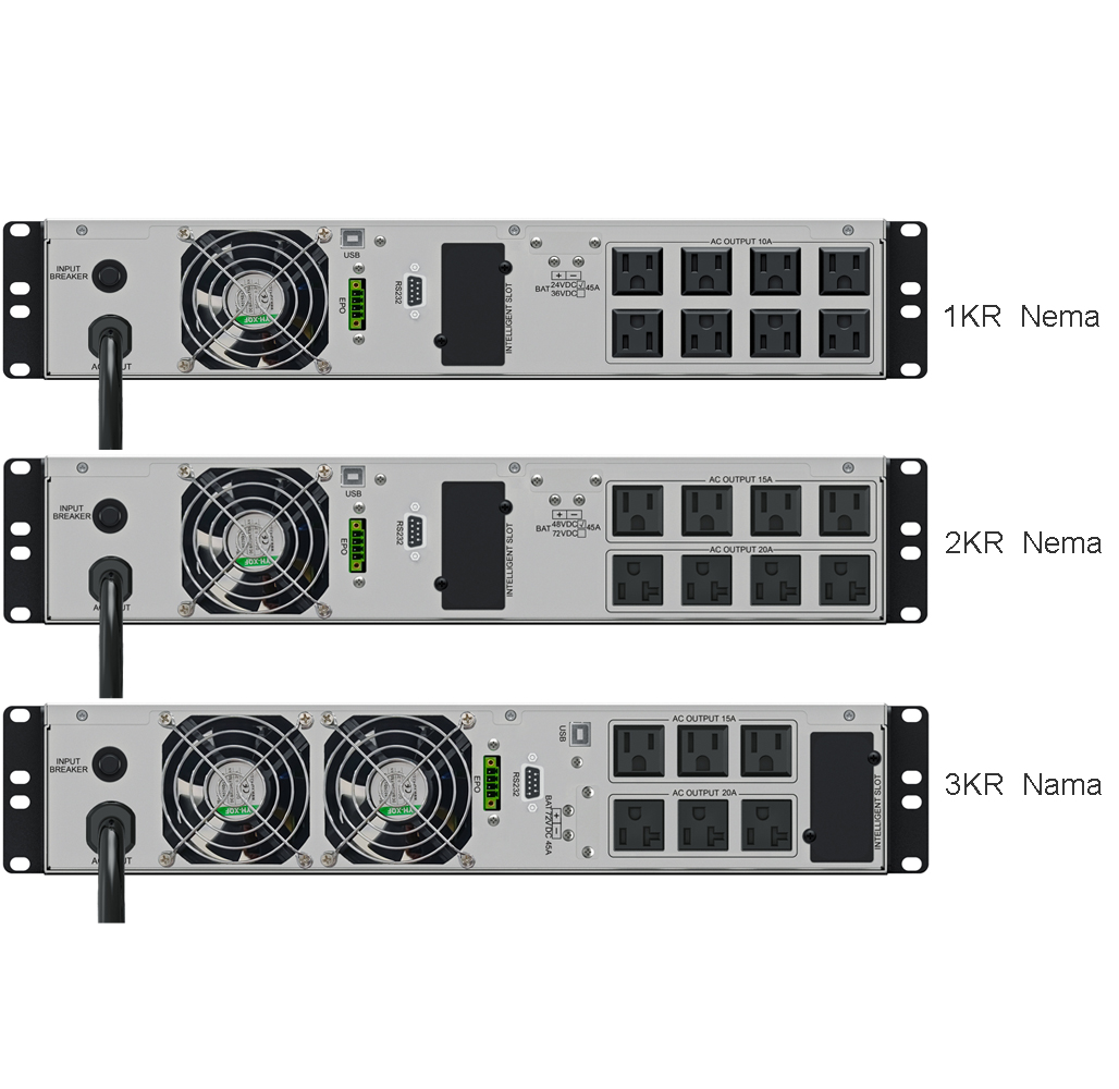 nobreak rack UPS, network rack UPS, 2U rack UPS