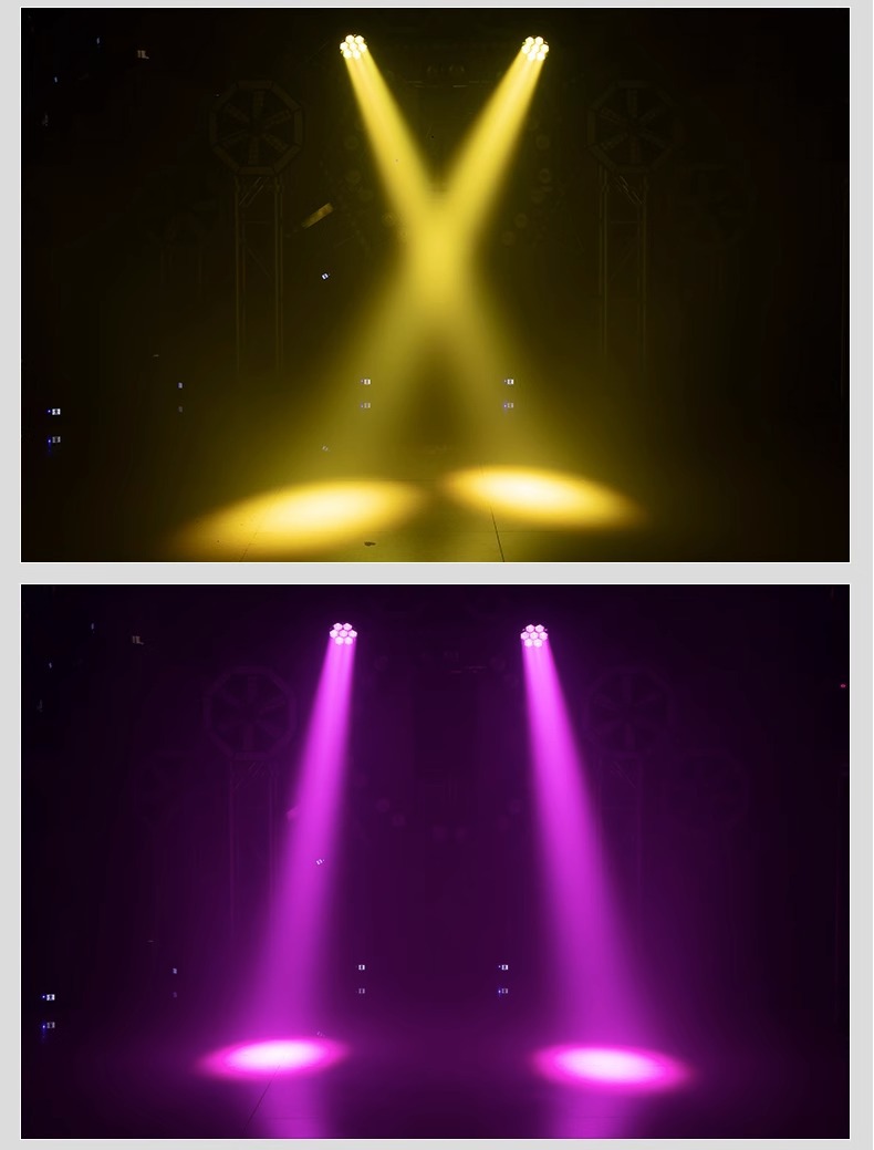 Efeito de luz de cabeça móvel Bee Eye 7x40W (2)