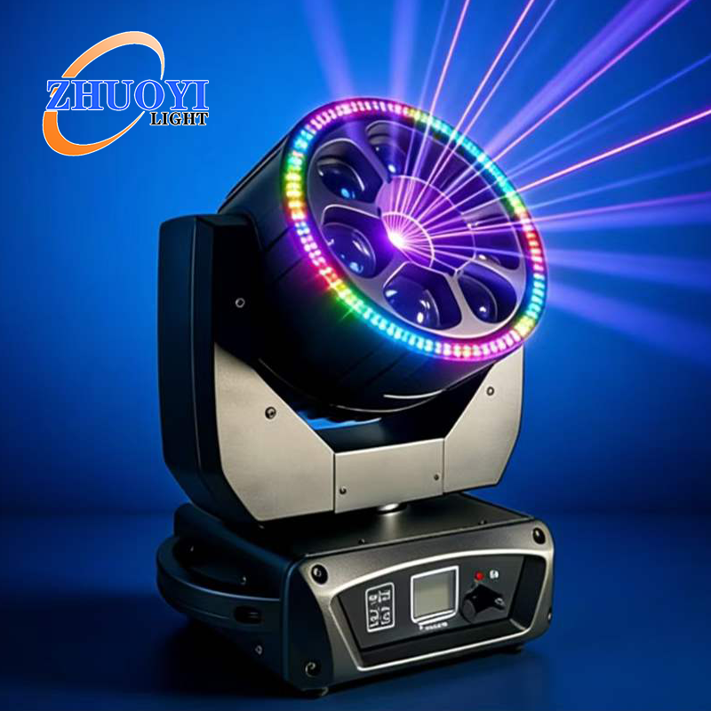 7x40W Bee Eye RGB Full Color 3in1 Moving Head Laser Light ZY-740LS3In1 – Premium Stage Lighting for Bars, Clubs & Live Concerts