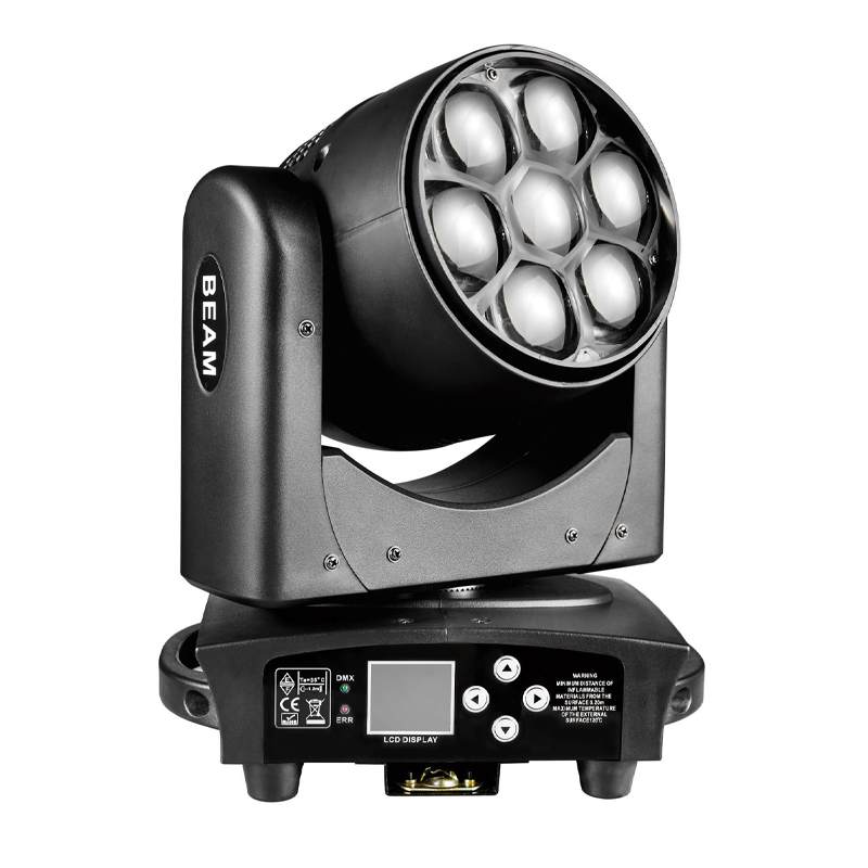 Lampu Kepala Bergerak Zoom Cuci Mata LED 7*40W RGBW280W 4in1