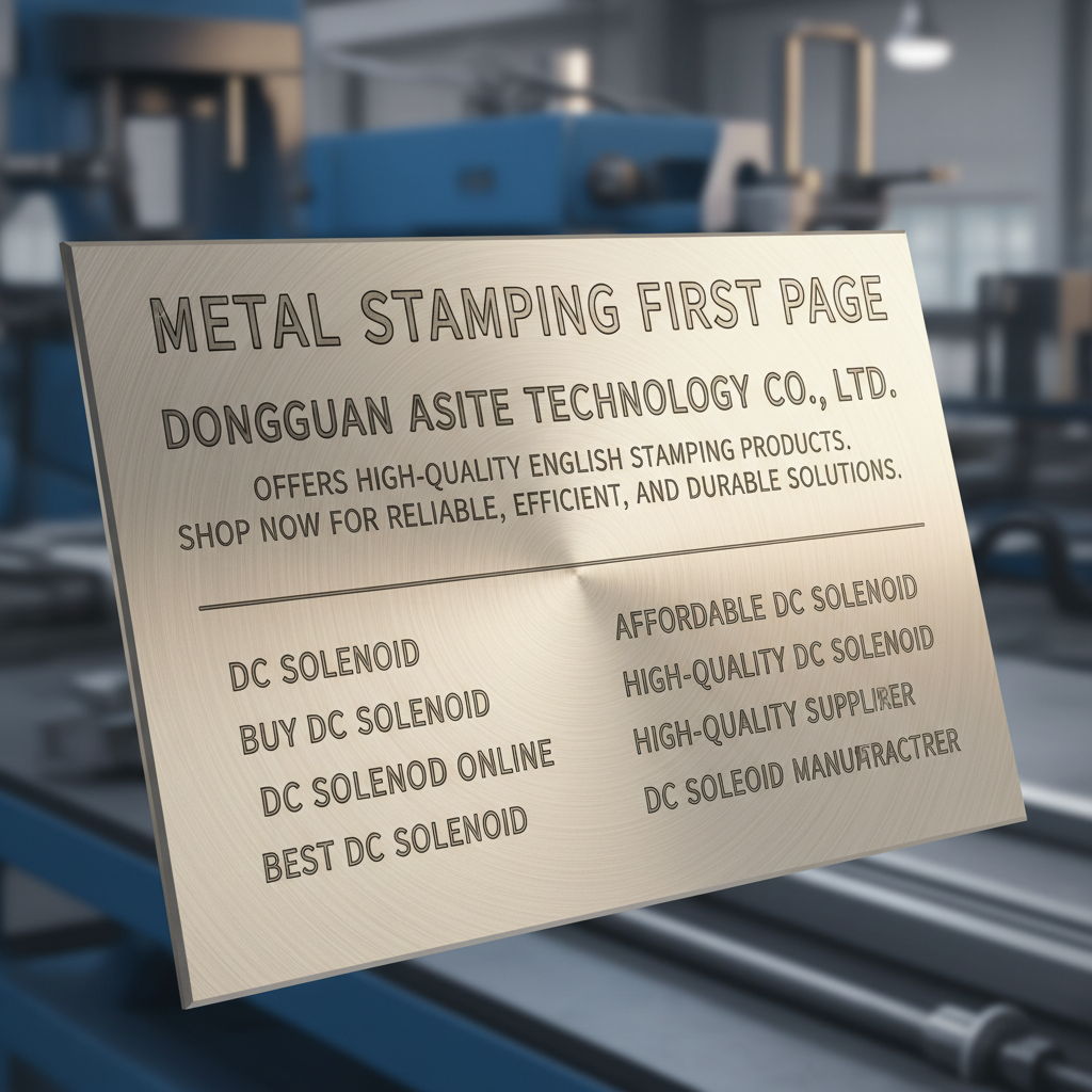 Metal Stamping First Page