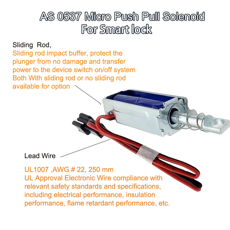 AS 0537 Micro Push Pull Solenoid for smart lock 4
