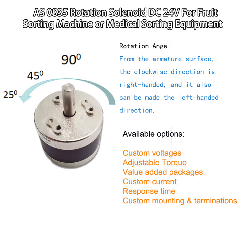 As  0835 Fruit Sorting Rotary Solenoid Actuator D 1  D1