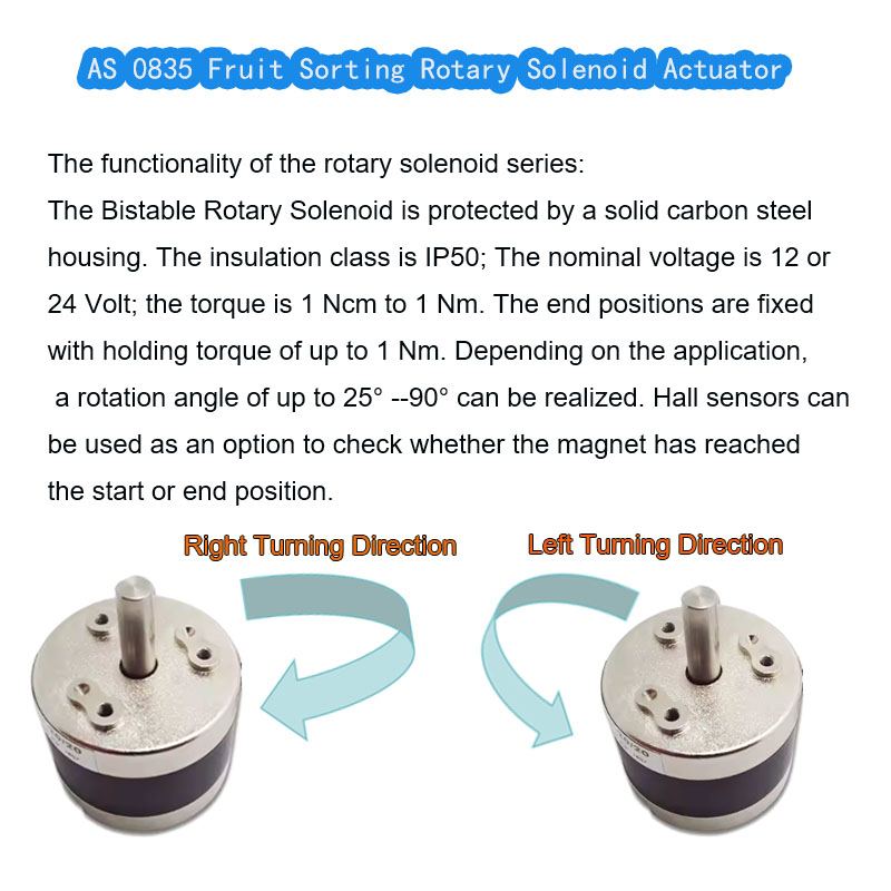 As  0835 Fruit Sorting Rotary Solenoid Actuator D 3