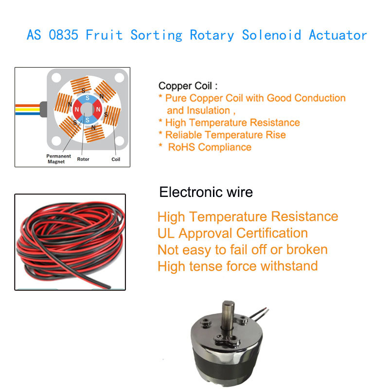 As  0835 Fruit Sorting Rotary Solenoid Actuator D 4