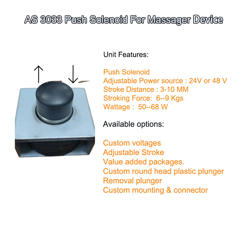 Électrovanne de poussée AS 3033 pour appareil de massage 1