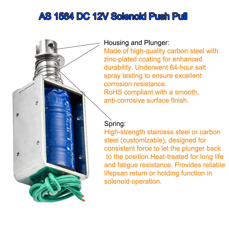 AS 1564 DC 12V Solenoid Push PUll  2