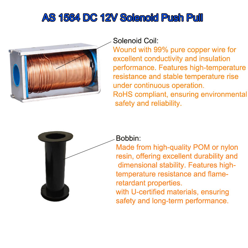 AS 1564 DC 12V Solenoid Push PUll  3